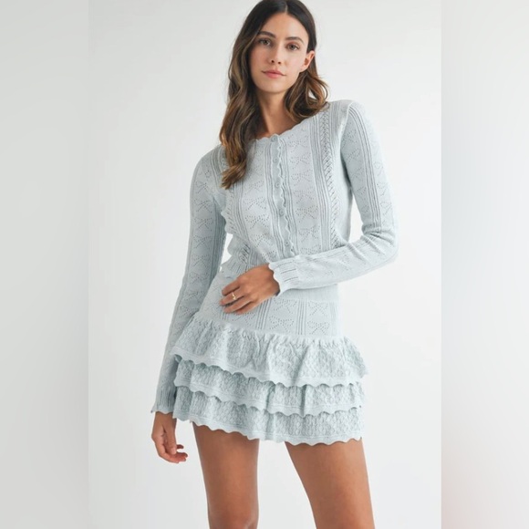 LoveShackFancy Emory in Blue Sz M - Picture 1 of 5